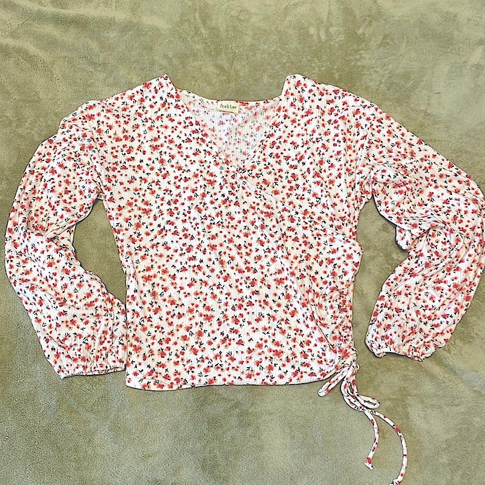 Peach Love floral Top